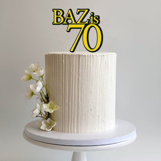Topper - Personalised Name is Age - 2 layer