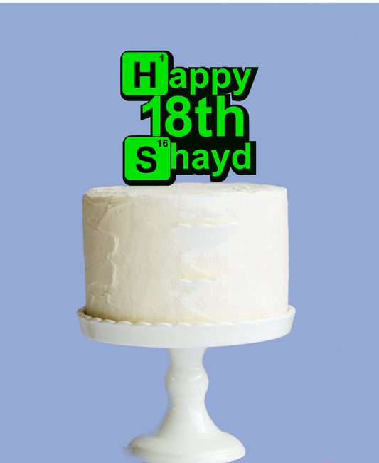 Periodic Table Cake Topper
