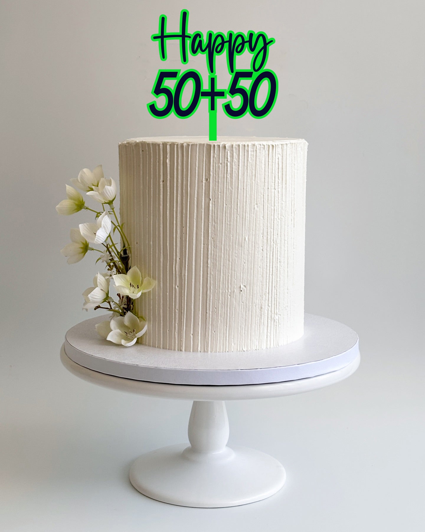 Happy 50 + 50 Topper (ages can be customised)