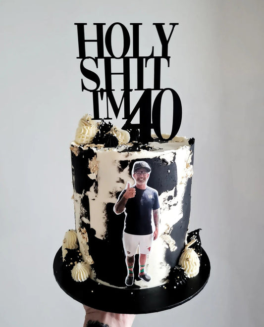 Holy Shit I'm Cake Topper