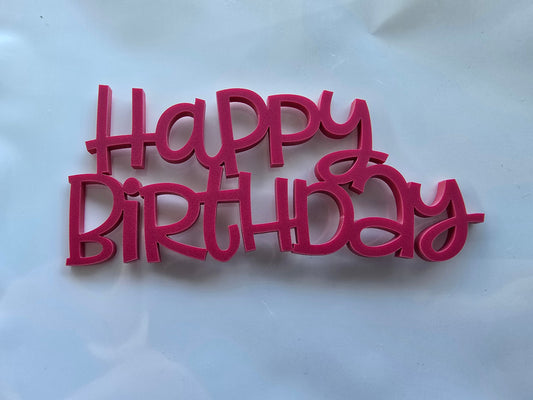 Happy Birthday Charm 10cm Dark Pink EXPO SALE #1