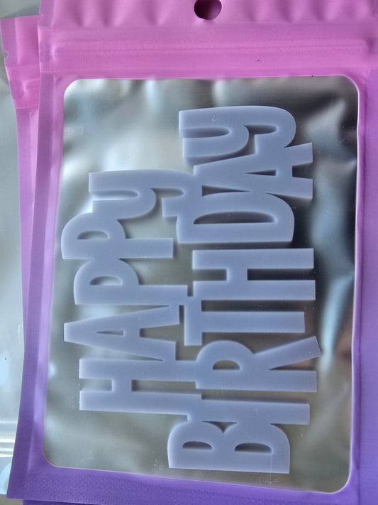 Happy Birthday Charm 10cm Pastel Purple EXPO SALE #2
