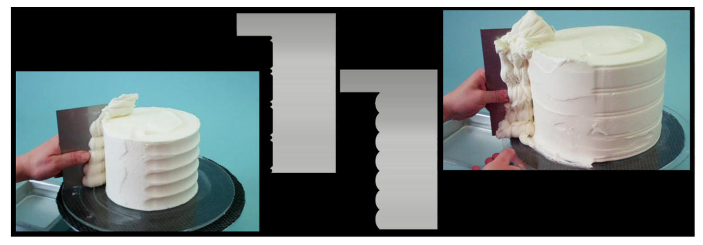 Evil Cake Genuis Cake Contour Combs 4 Inch - Fabulous Facets