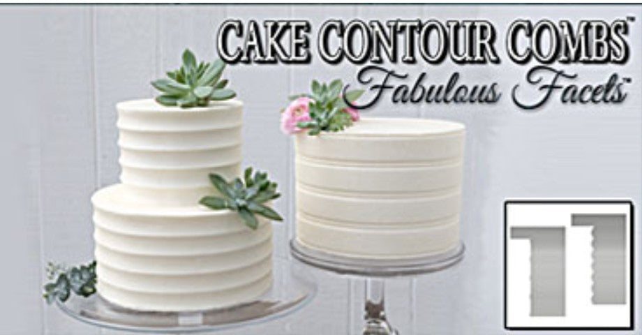 Evil Cake Genuis Cake Contour Combs 4 Inch - Fabulous Facets