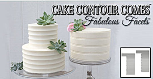 Evil Cake Genuis Cake Contour Combs 4 Inch - Fabulous Facets