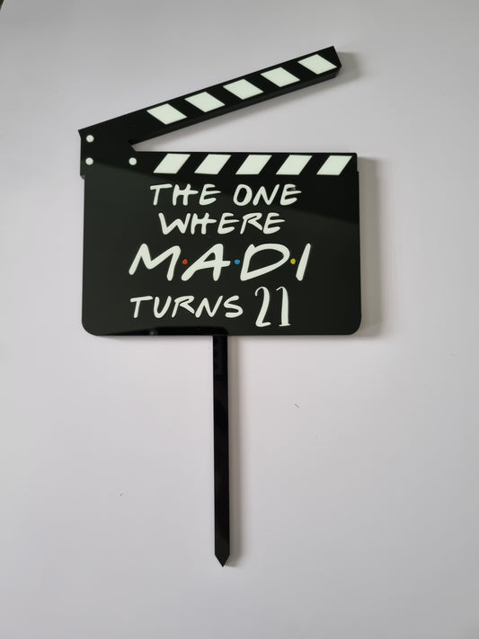 Clapper Cake Topper - Personalised