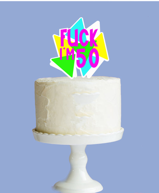 Fuck I'm Age - Retro / Neon - White