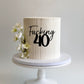 Fucking 40 Cake Fropper | Front Topper | Sign