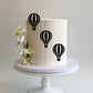 Hot Air Balloon Cake Charms - Pack of 3
