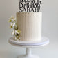 Happy Birthday Cake Topper - Personalised Name and Age