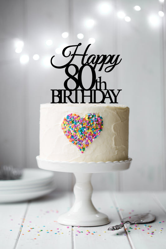 Happy Age Birthday Cake Topper