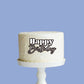 Happy Birthday Cake Topper / Fropper - Retro Script