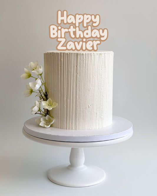 Happy Birthday Custom Name - Bubble Font