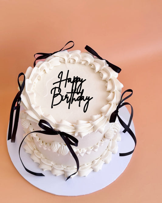 Happy Birthday Cake Charm - Brittney Font