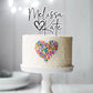 Wedding / Engagement Cake Topper Names, Heart, Date