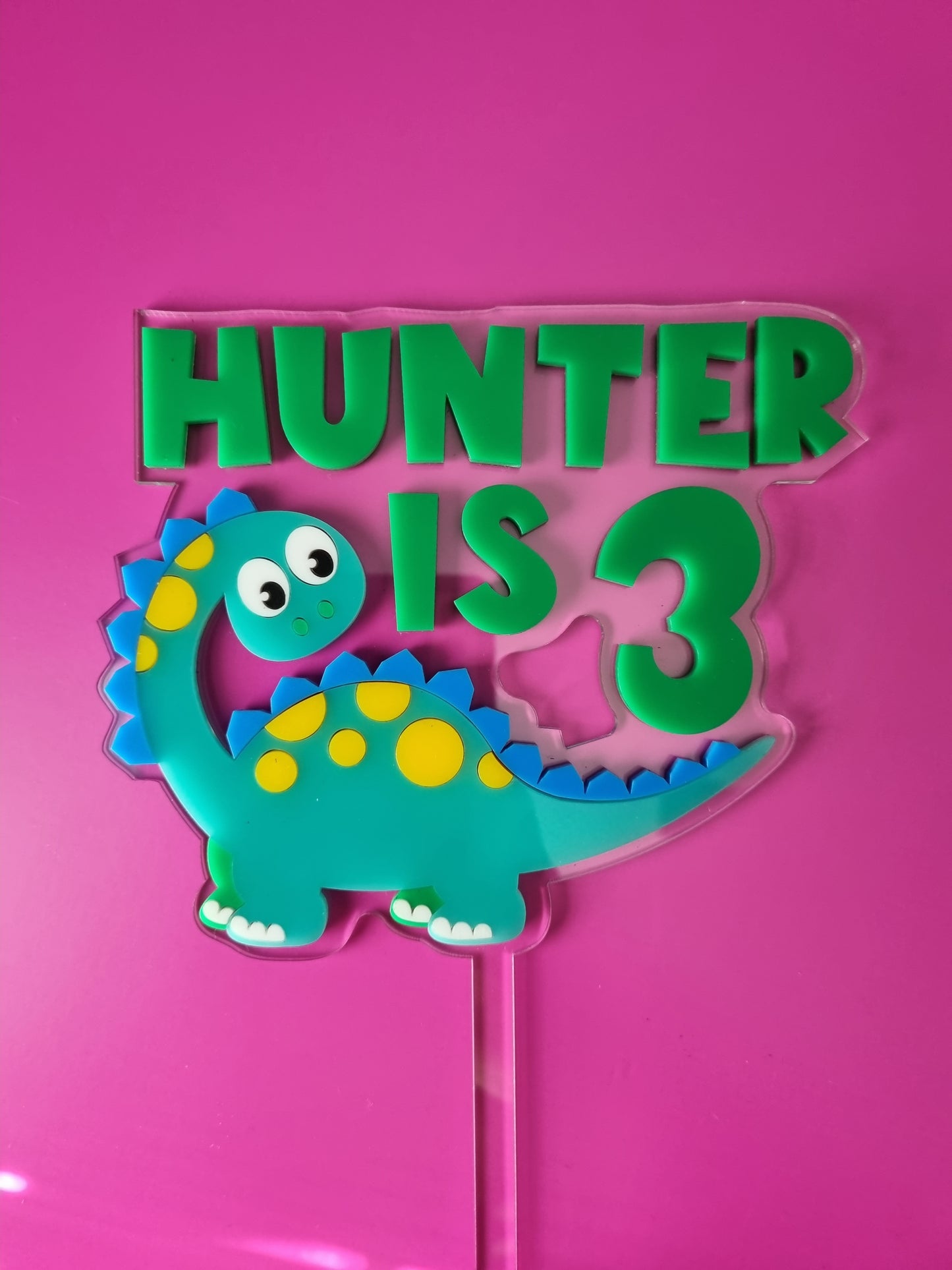 Custom 3 Colour Cake Topper