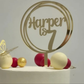 Circle Cake Topper - Personalised Name is Age