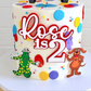 Personalised Double Acrylic Cake Fropper - Name is Age