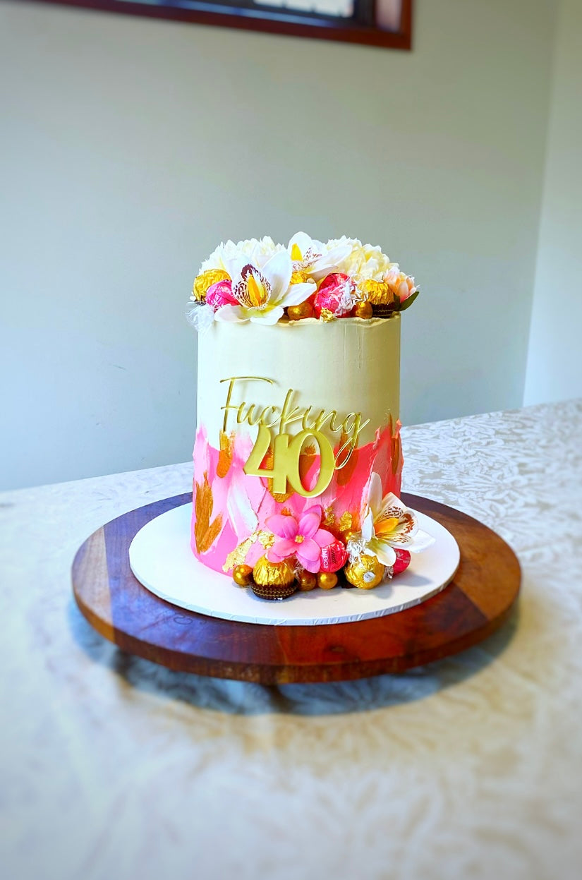 Fucking 40 Cake Fropper | Front Topper | Sign