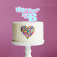 Personalised Name is Age 2 Colour Cake Topper