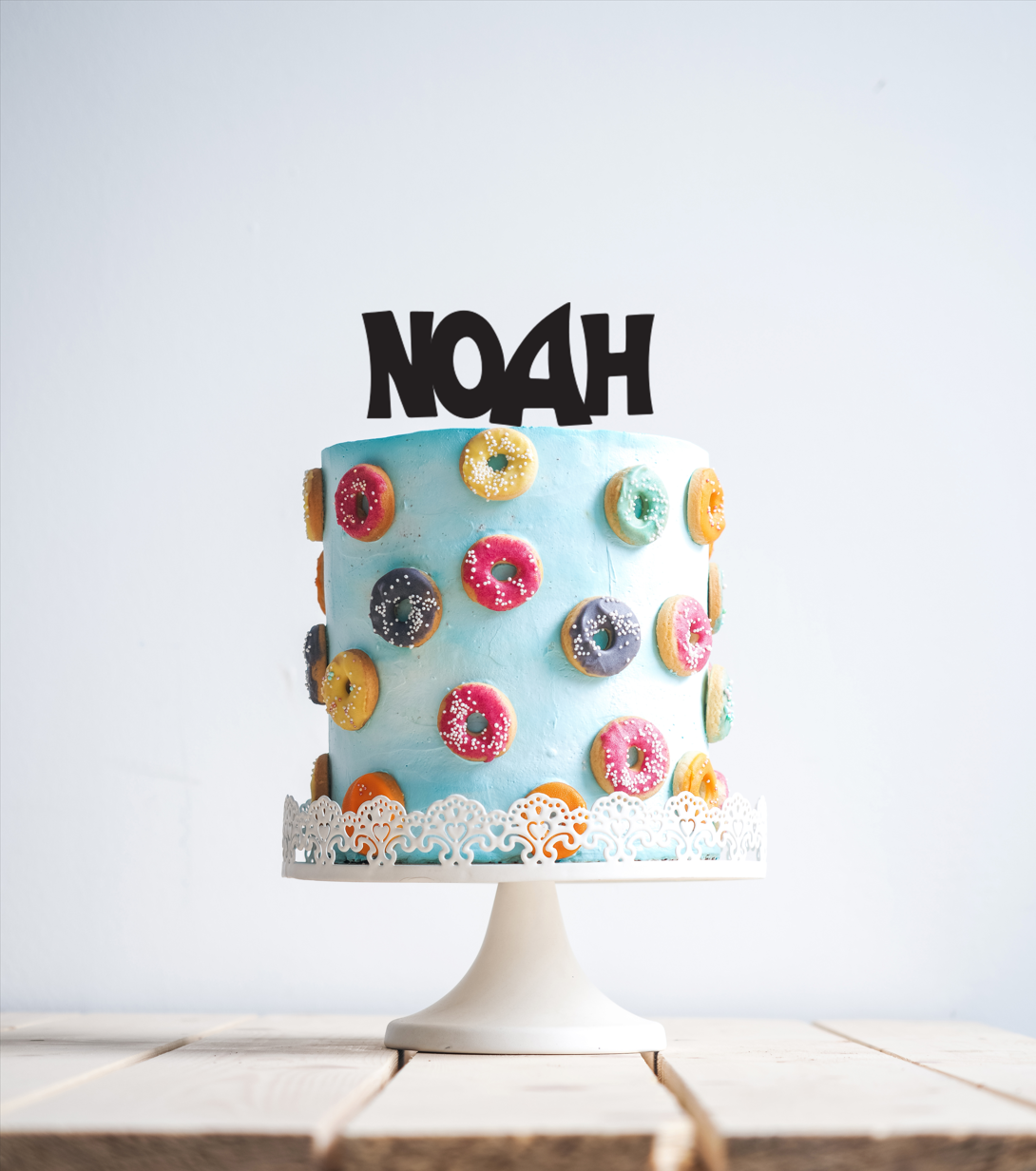 Name Cake Topper - Personalised Shark Theme