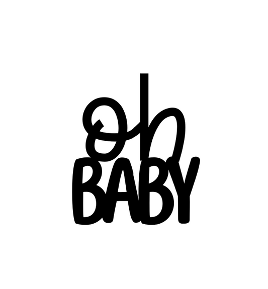 Oh Baby Cupcake Topper/Charm