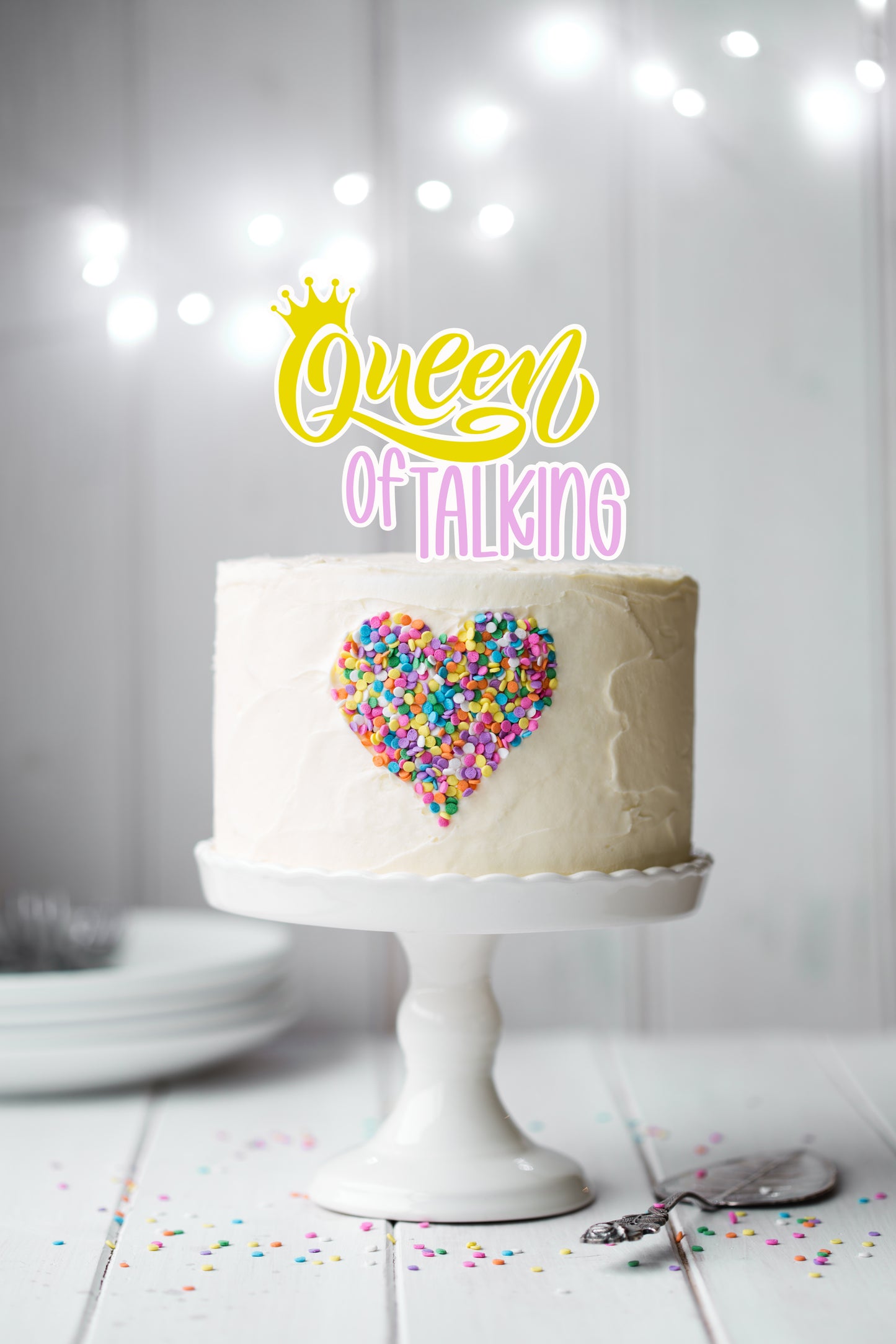 Queen of Talking Cake Topper