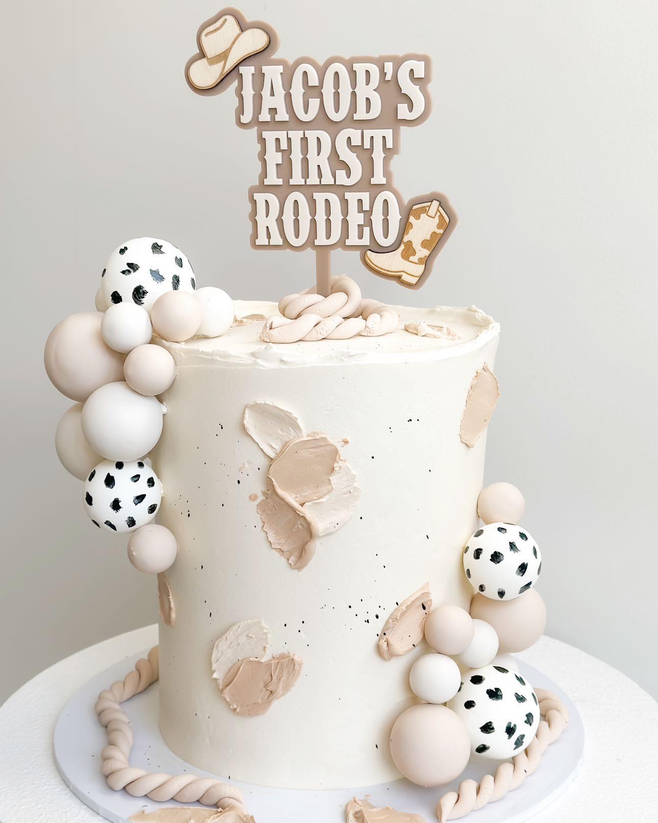 First Rodeo Cake Topper