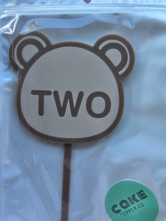 Bear Two Topper - Beige on Brown EXPO SALE