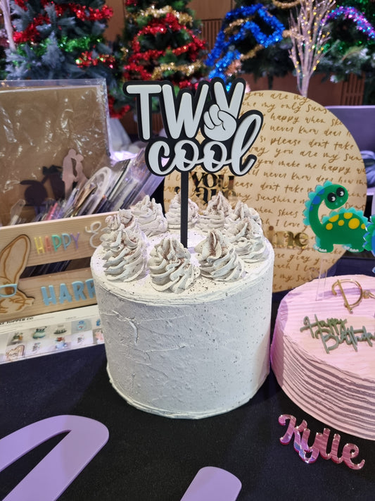 Two Cool Cake Topper Peace