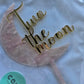 Two the moon topper - Mirror Gold on Pearl Pink EXPO SALE
