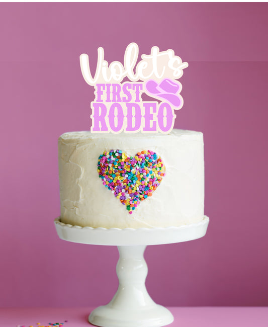 First Rodeo Cake Topper