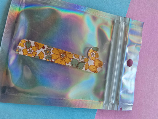 Mini number 1 charm - Retro flowers - 6cm