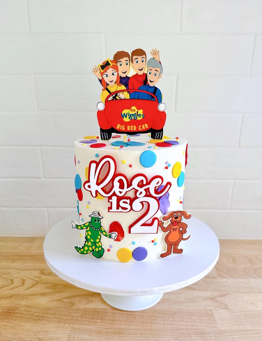 Personalised Double Acrylic Cake Fropper - Name is Age