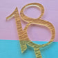 18 Cake Topper - Fancy Gold - 9cm tall