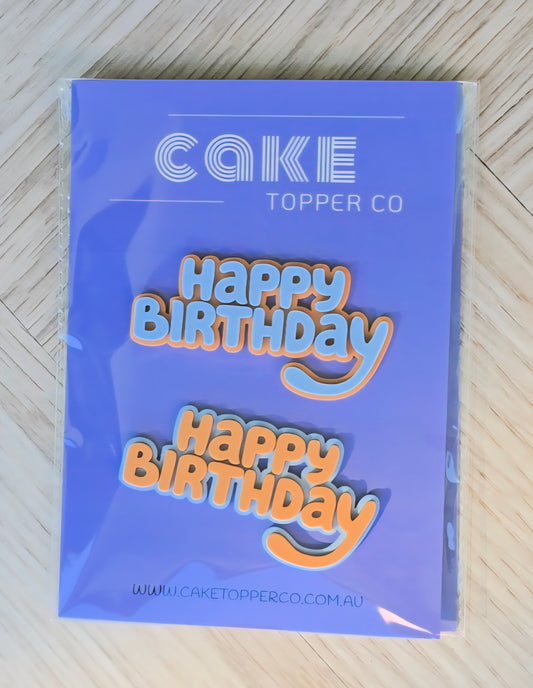Happy Birthday 10cm Cake Charm - 2 Pack