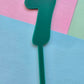 Number 7 Cake topper 10cmx6.5cm teal