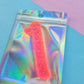 Mini number 1 charm - neon pink ripple - 6cm