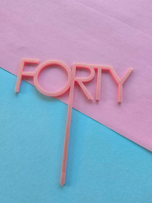 FORTY Topper Pastel Shimmer Pink - CLEARANCE