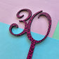 Number 30 pink leopard print cake topper Approx 7cm tall