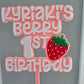 Berry 1st Birthday Cake Topper - Add Name