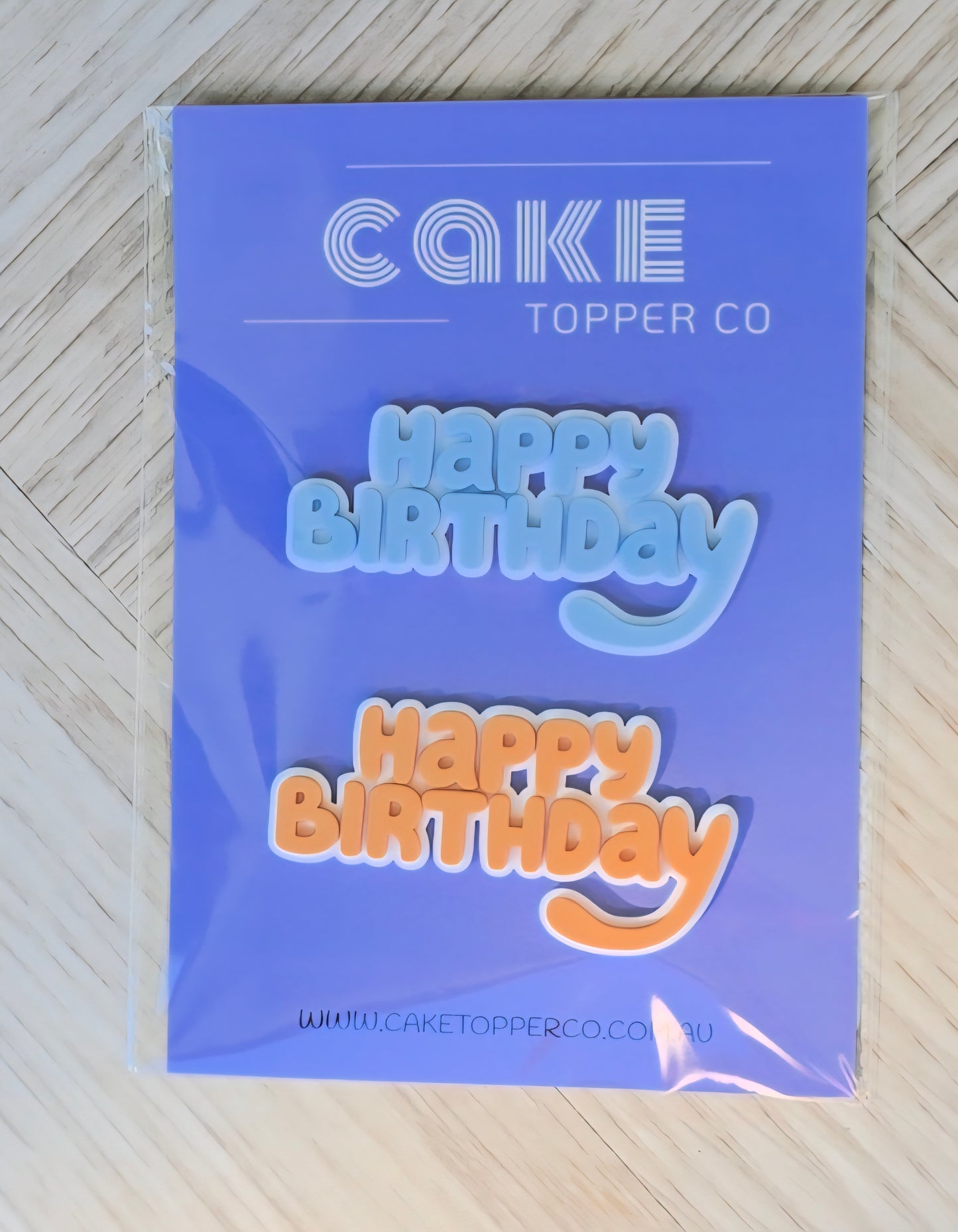 Happy Birthday 10cm Cake Charm - 2 Pack