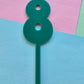 Number 8 Cake topper 10cmx6cm teal