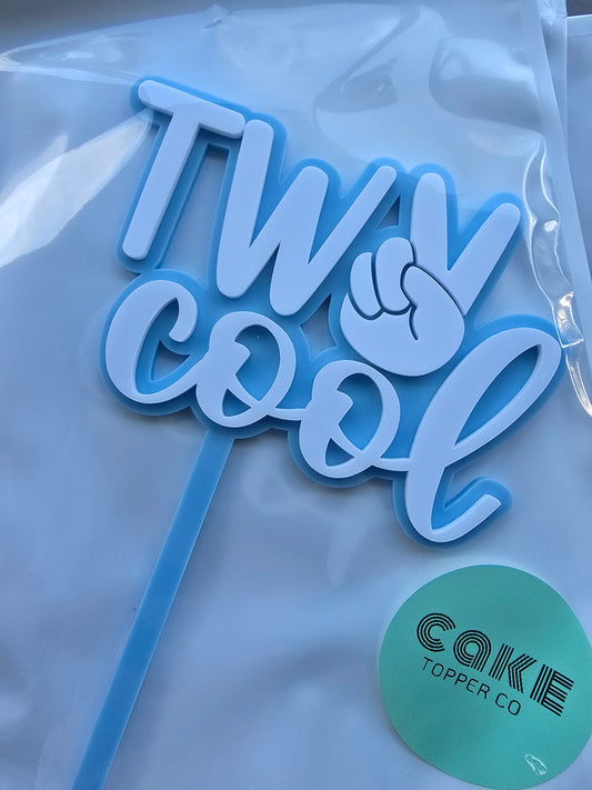 Two Cool White on Pastel Blue EXPO SALE